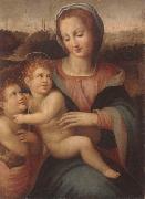 Francesco Brina The madonna and child with the infant saint john the baptist Germany oil painting artist